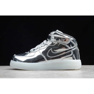 Nike Çocuk Air Force 1 Mid Wb Metal Gümüş Kaykay Ayakkabı Türkiye - 4IDCDJ35